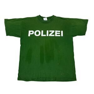 Vintage Polizei German Police Tee Shirt Men's Large 90s Grunge Punk Streetwear